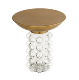 TOV Bubble Glass/Brass Side Table