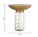 TOV Bubble Glass/Brass Side Table