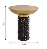 TOV Blaze Glass/Brass Side Table