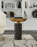 TOV Blaze Glass/Brass Side Table