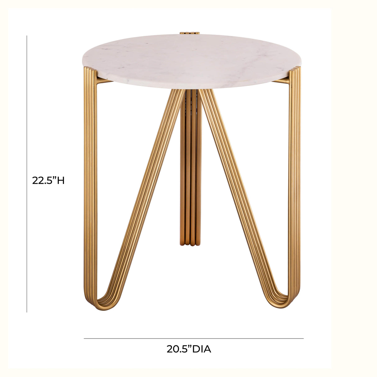 TOV Aya Marble Side Table
