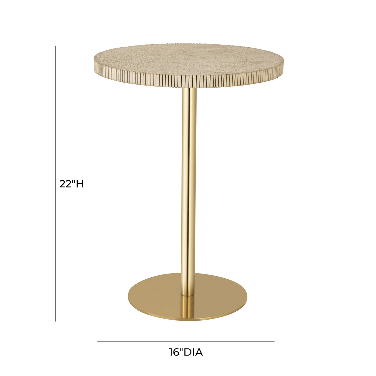 TOV Fiona Gold Stone Side Table