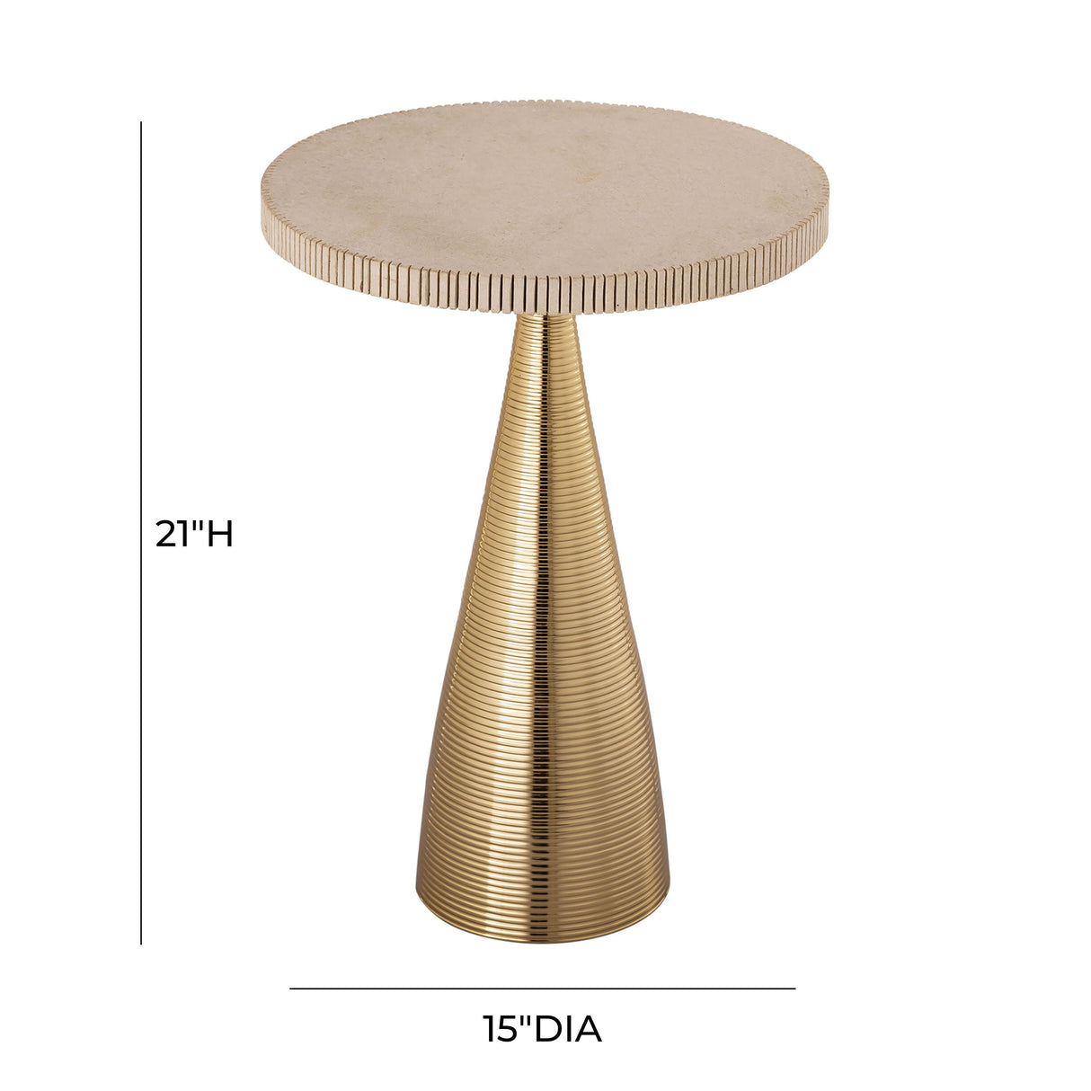 TOV Celeste Ribbed Side Table