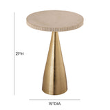TOV Celeste Ribbed Side Table