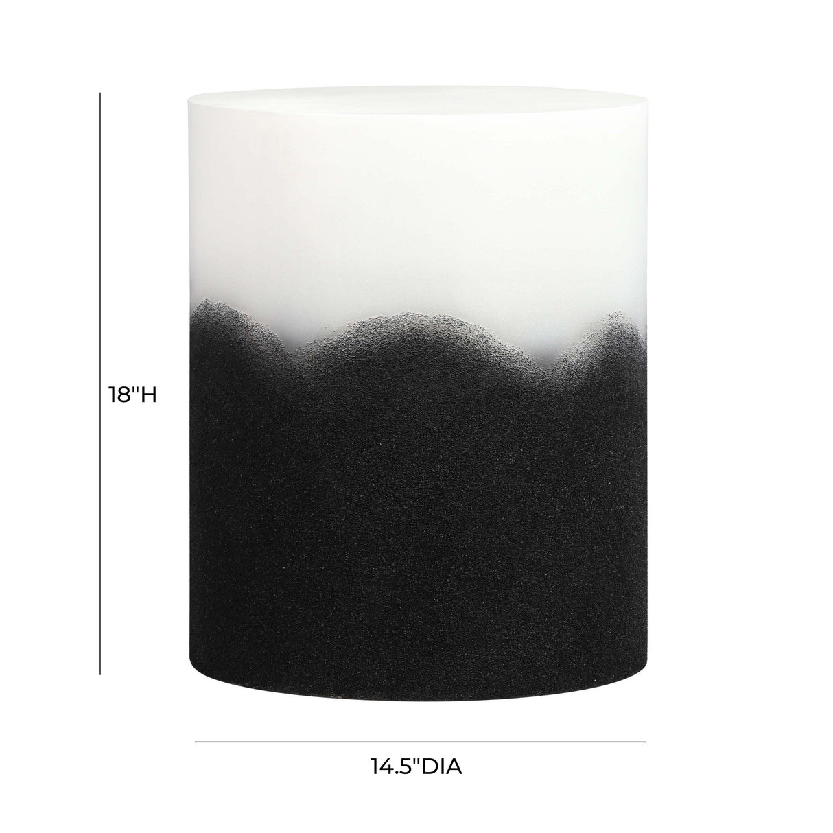 TOV Matra Black and White Side Table