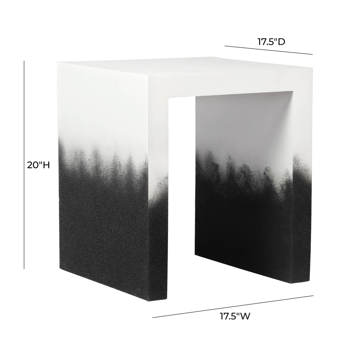 TOV Matra Black and White End Table