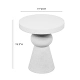 TOV Lupita White Side Table