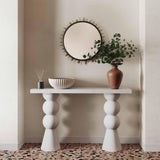 TOV Lupita White Console Table