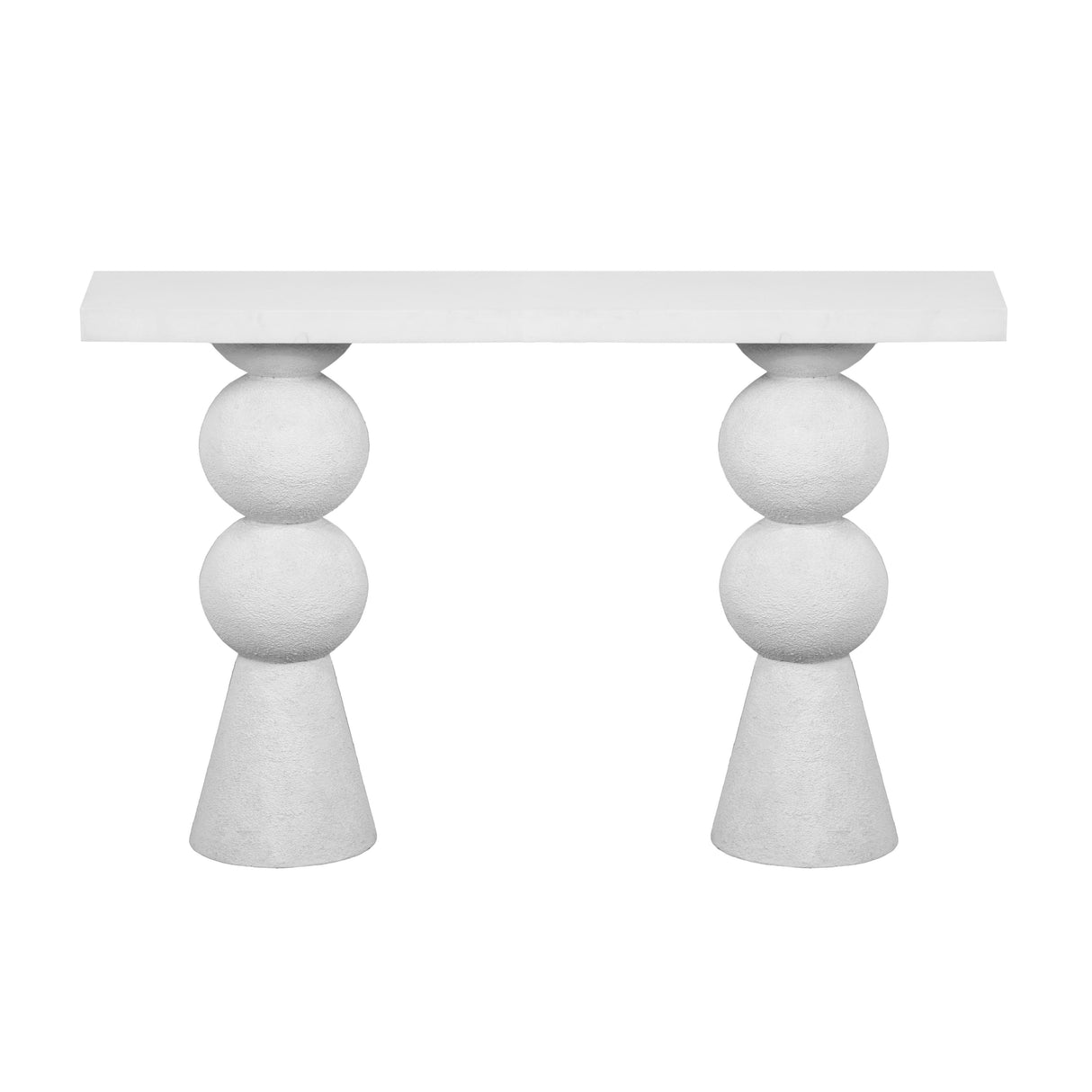 TOV Lupita White Console Table