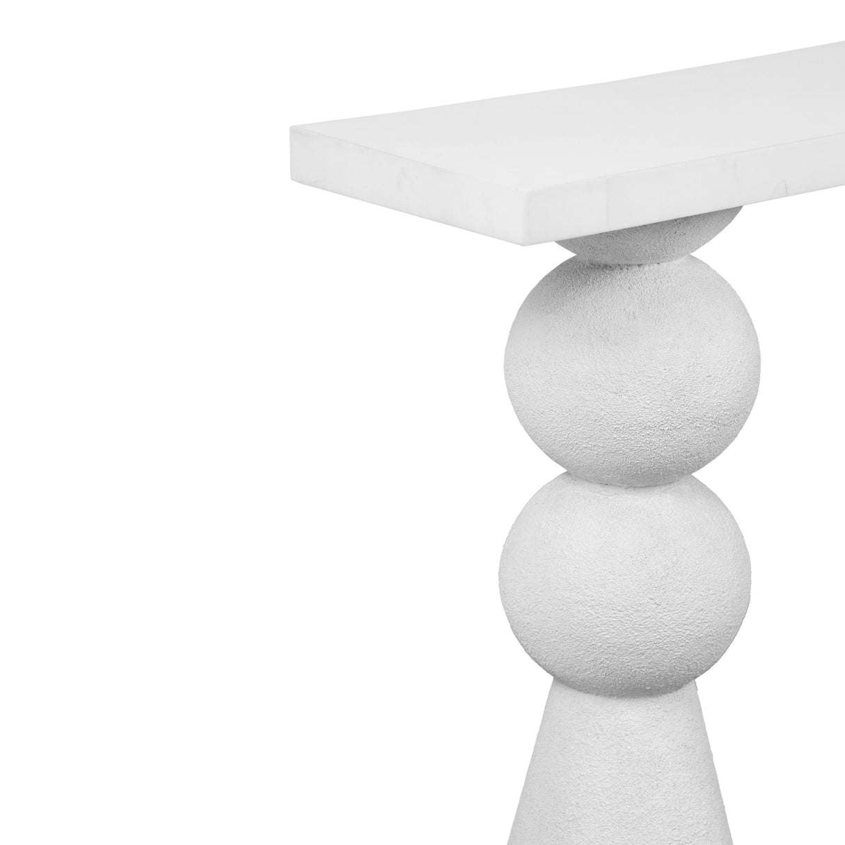 TOV Lupita White Console Table