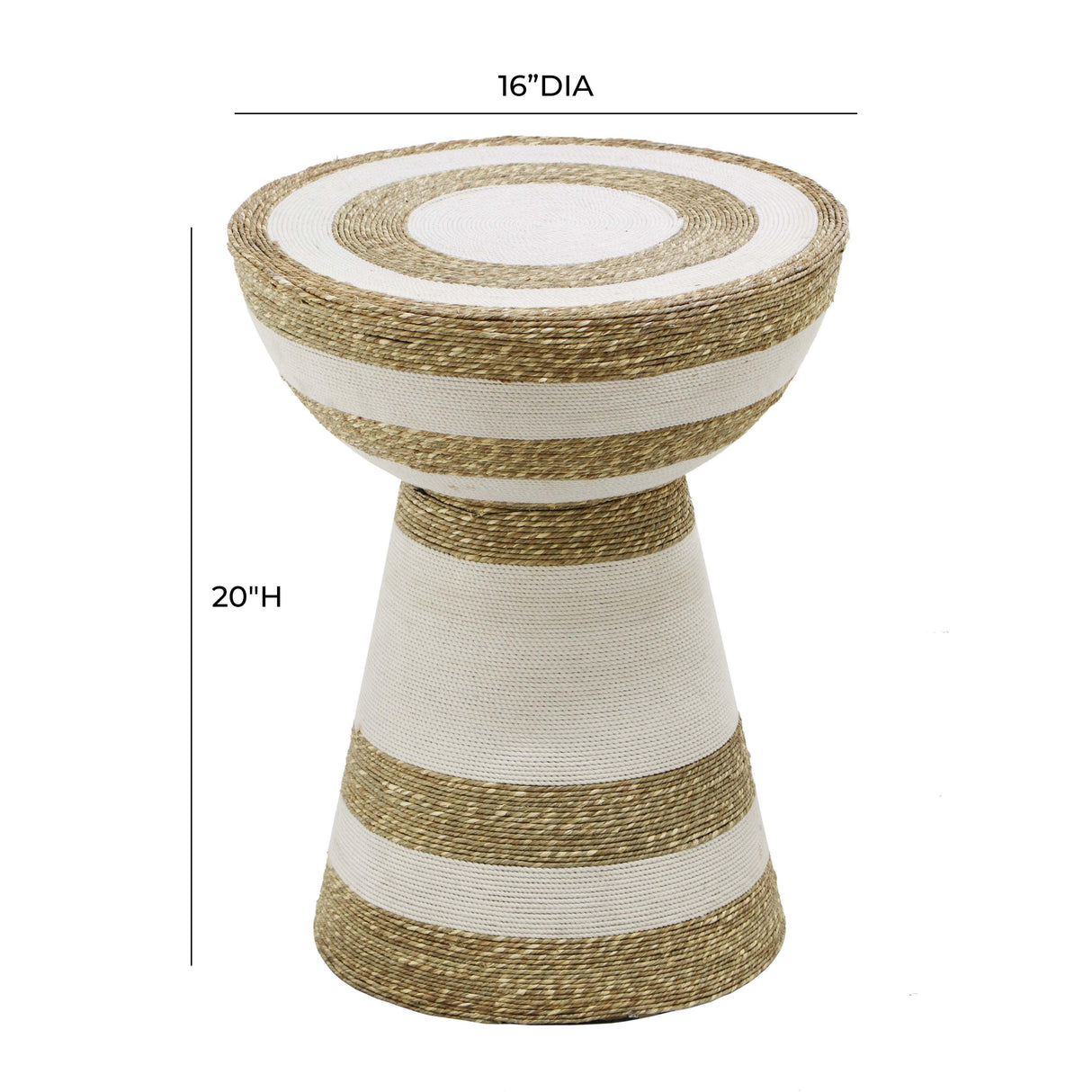 TOV Wren Striped Side Table