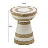 TOV Wren Striped Side Table