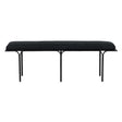 TOV Bryn Black Linen Bench