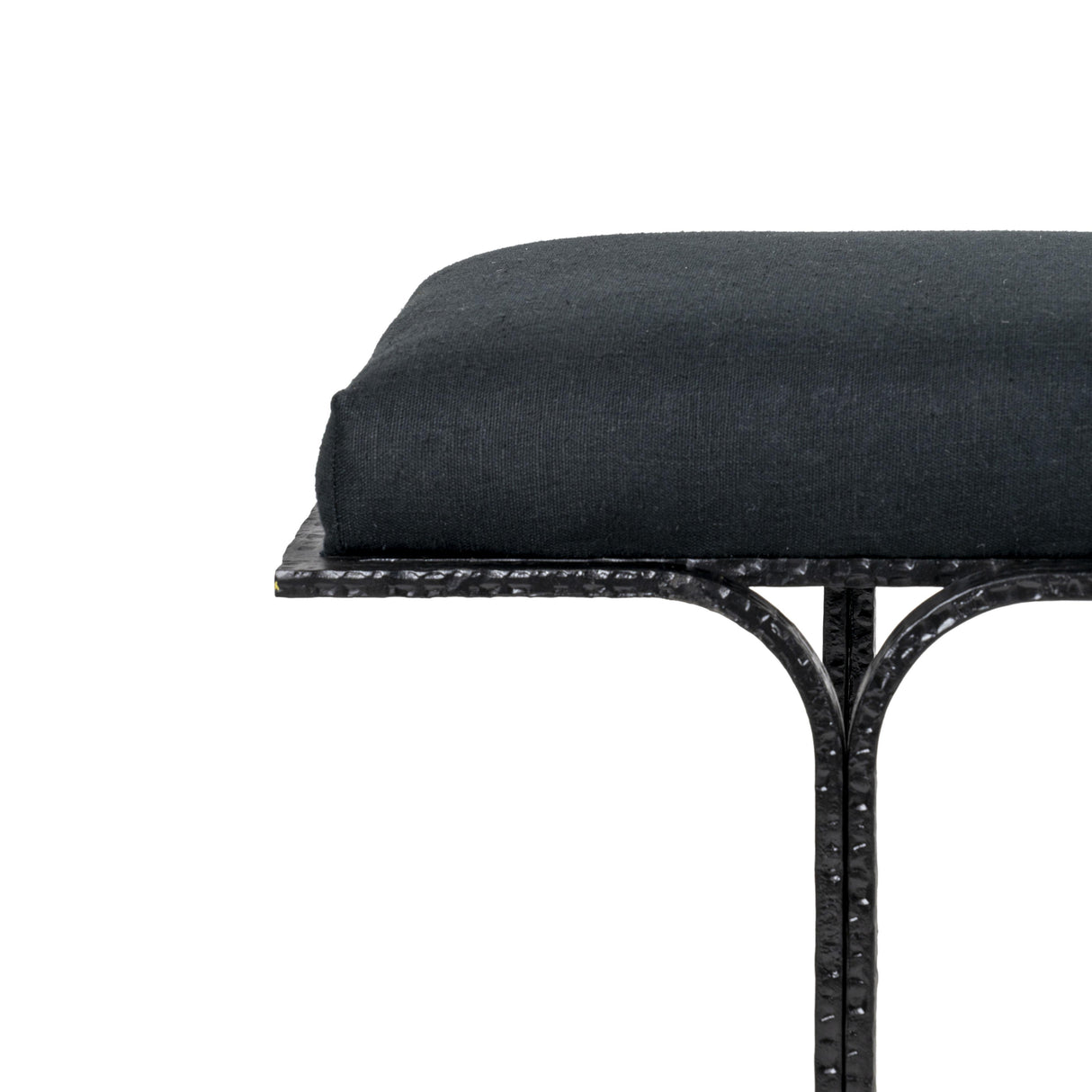 TOV Bryn Black Linen Bench