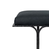 TOV Bryn Black Linen Bench