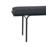 TOV Bryn Black Linen Bench