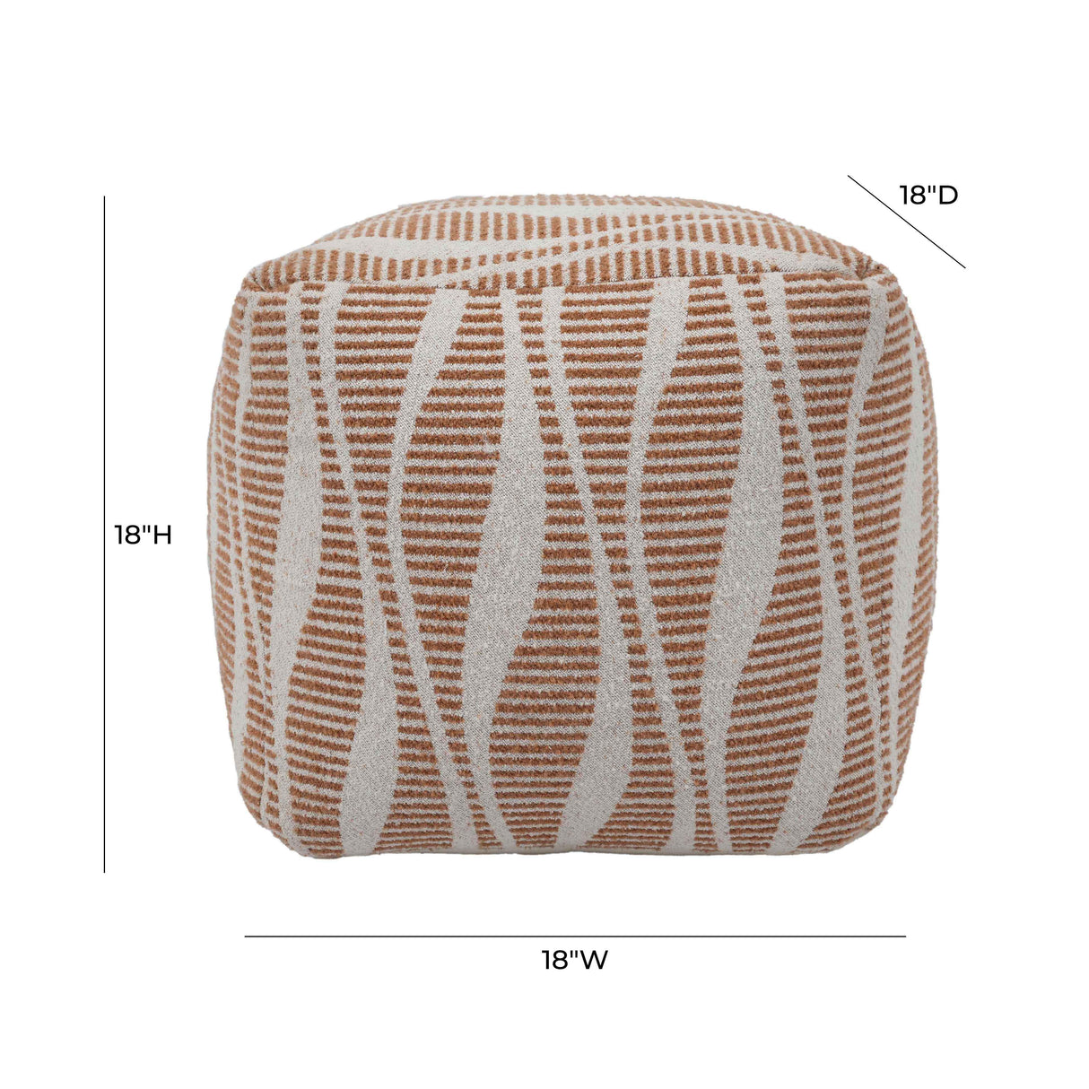 TOV Ember Woven Pouf