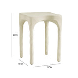 TOV Skully Cream Textured Side Table