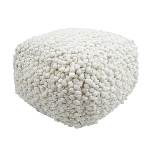 TOV Cathy Cream Woven Pouf