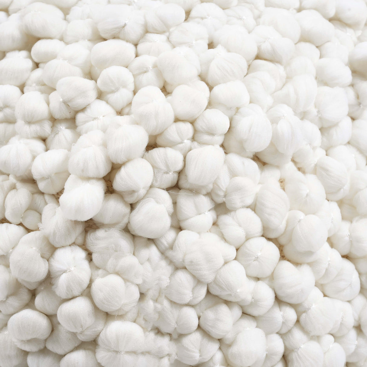 TOV Cathy Cream Woven Pouf