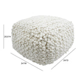 TOV Cathy Cream Woven Pouf