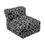 TOV Chiara Outdoor Black Accent Pouf