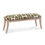 TOV Arielle Olive & White Embroidered Bench