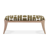 TOV Arielle Olive & White Embroidered Bench