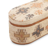 TOV Olivier Cotton Oval Storage Ottoman