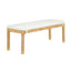 TOV Amara Natural Woven Rattan Performance Fabric Bench