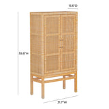 TOV Amara Natural Woven Rattan Cabinet