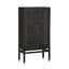 TOV Amara Charcoal Woven Rattan Cabinet