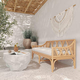 TOV Jayla Natural Rattan Bench