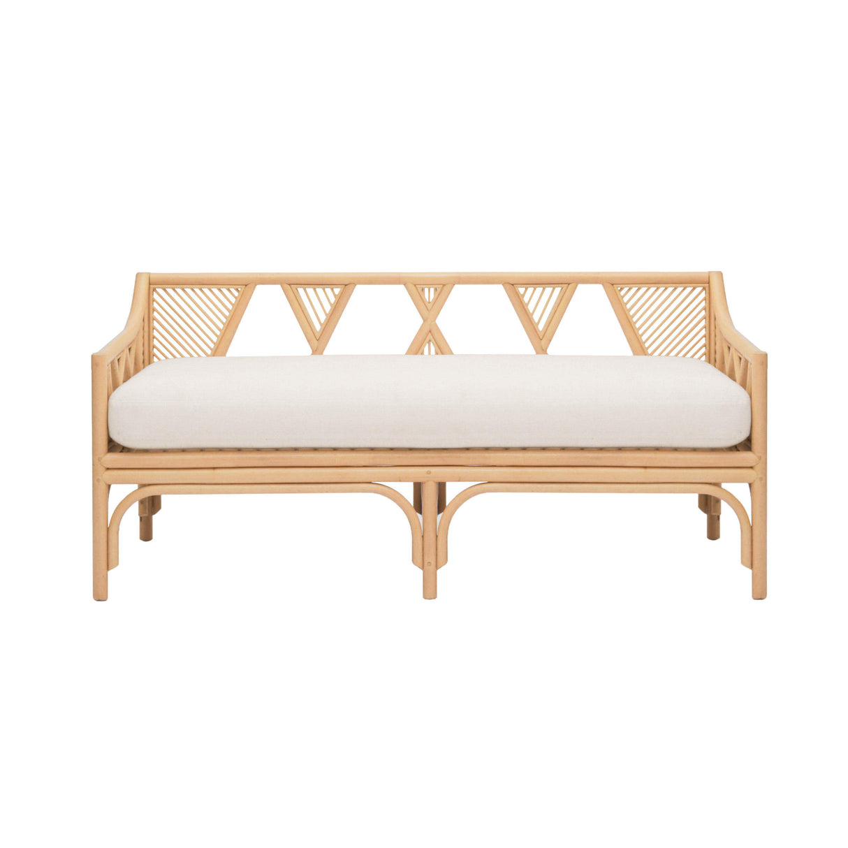 TOV Jayla Natural Rattan Bench