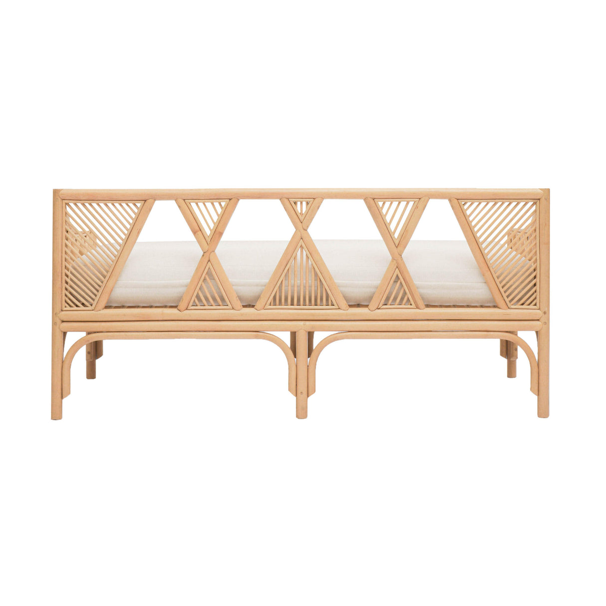 TOV Jayla Natural Rattan Bench