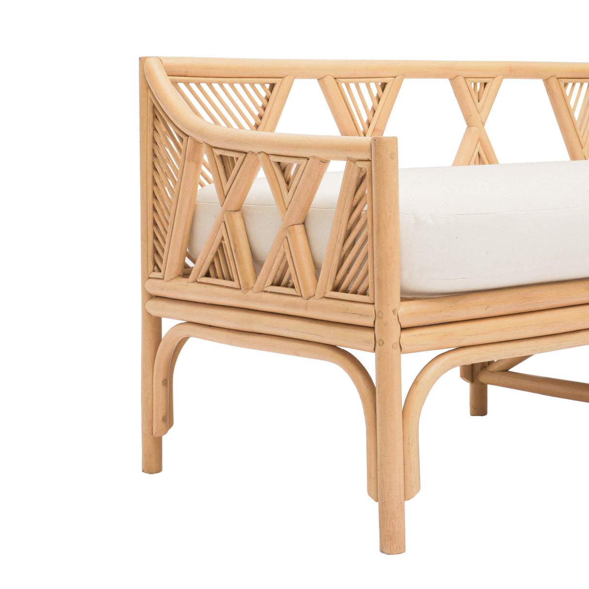 TOV Jayla Natural Rattan Bench