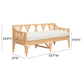TOV Jayla Natural Rattan Bench