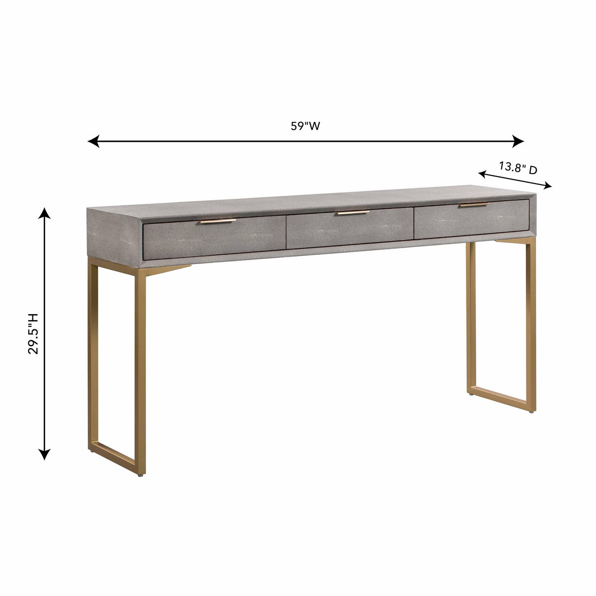 TOV Pesce Shagreen Console Table