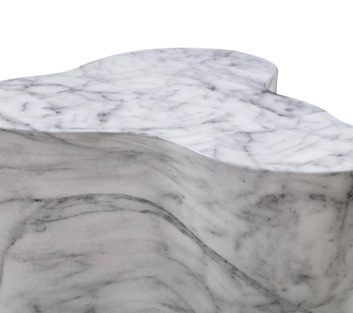 TOV Slab Marble Short Side Table