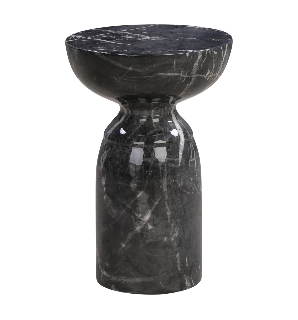 TOV Rue Black Marble Side Table