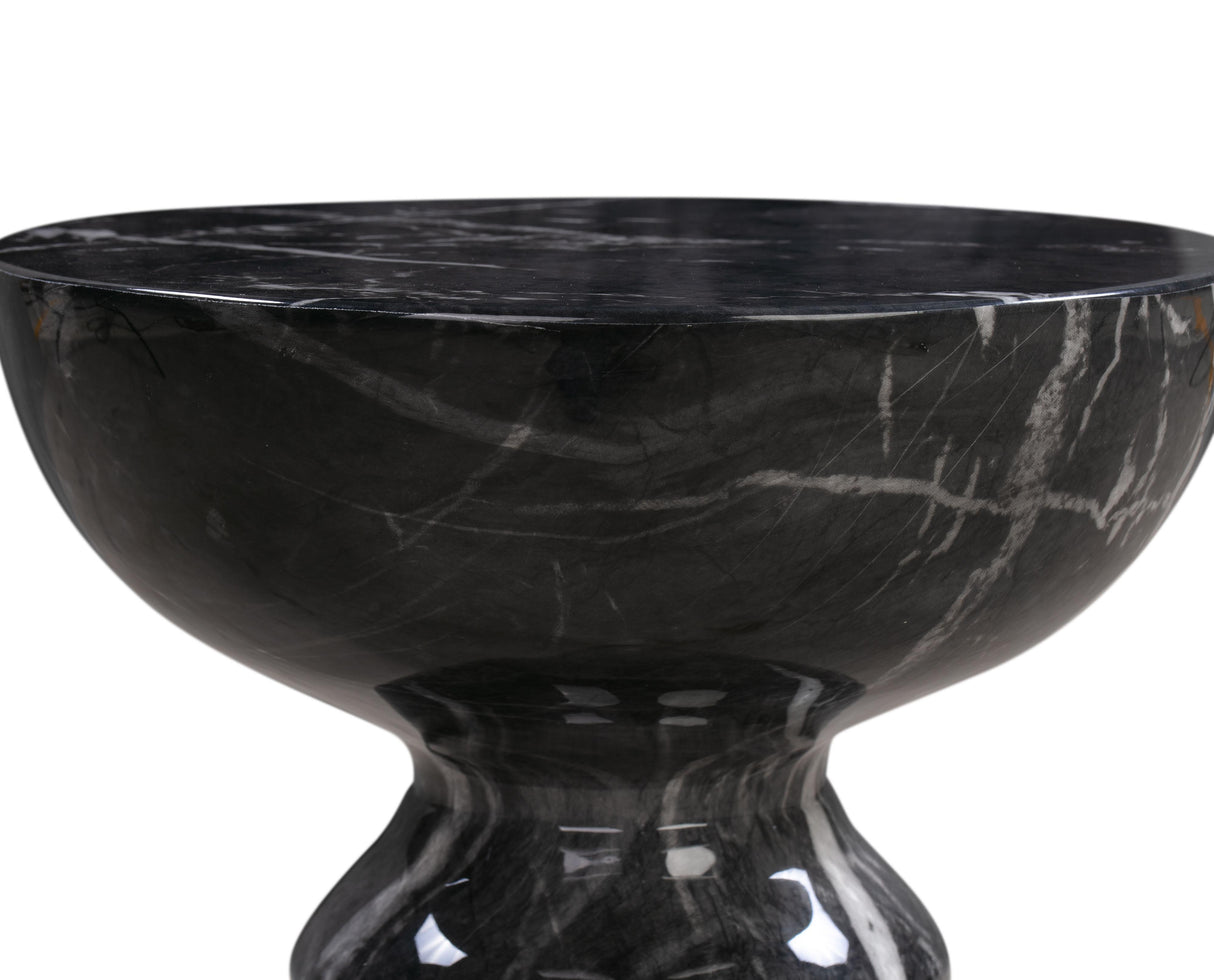 TOV Rue Black Marble Side Table