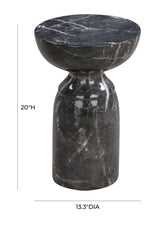 TOV Rue Black Marble Side Table