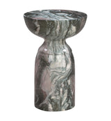 TOV Rue Grey and Blush Marble Side Table