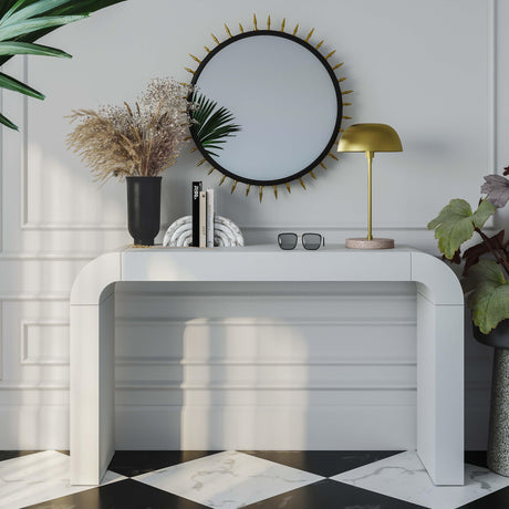 TOV Hump White Console Table