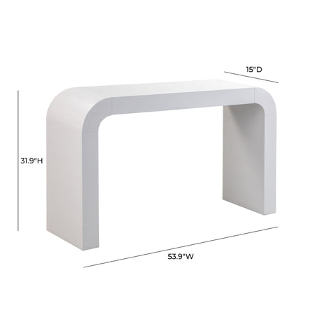 TOV Hump White Console Table