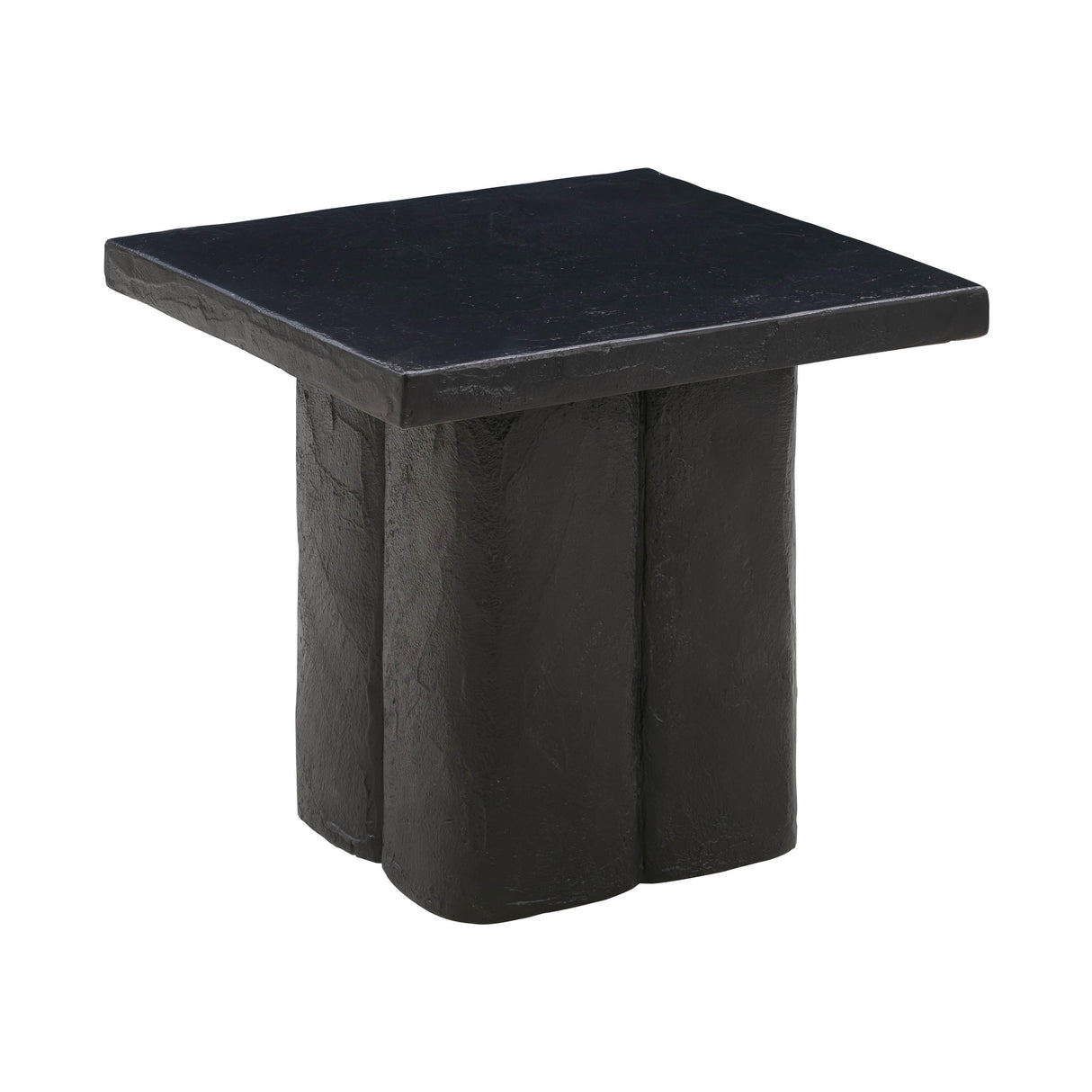 TOV Kayla Black Concrete Side Table
