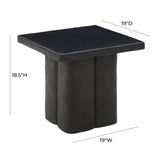 TOV Kayla Black Concrete Side Table