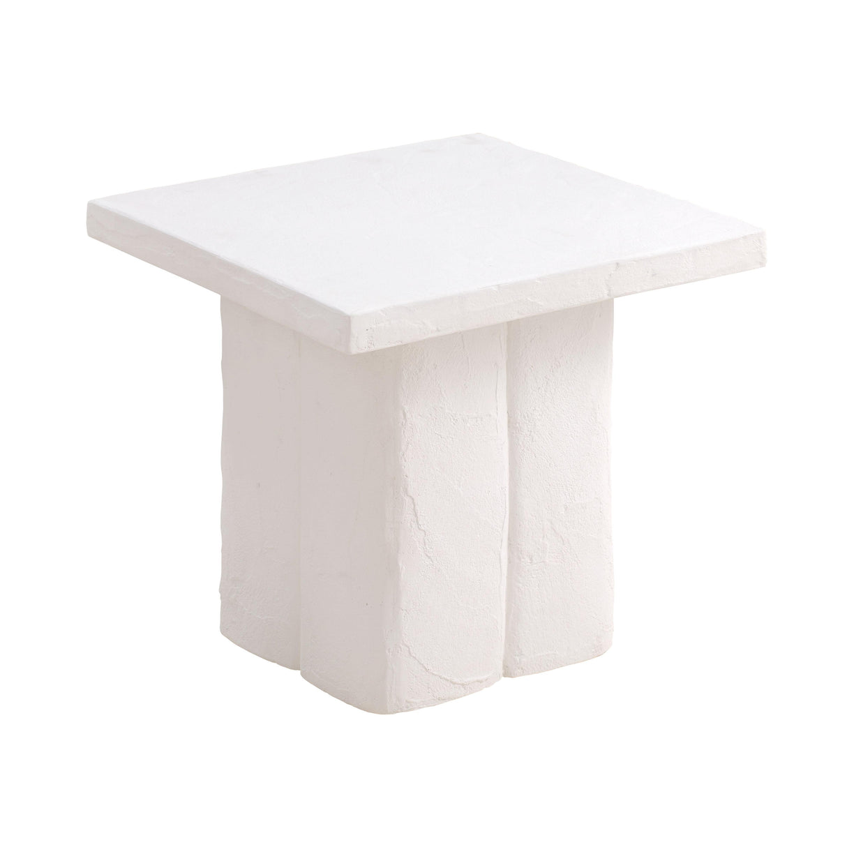 TOV Kayla White Concrete Side Table