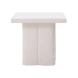 TOV Kayla White Concrete Side Table