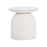 TOV Aloe White Concrete Side Table